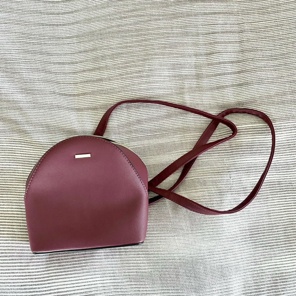 Small Maroon Backpack Purse